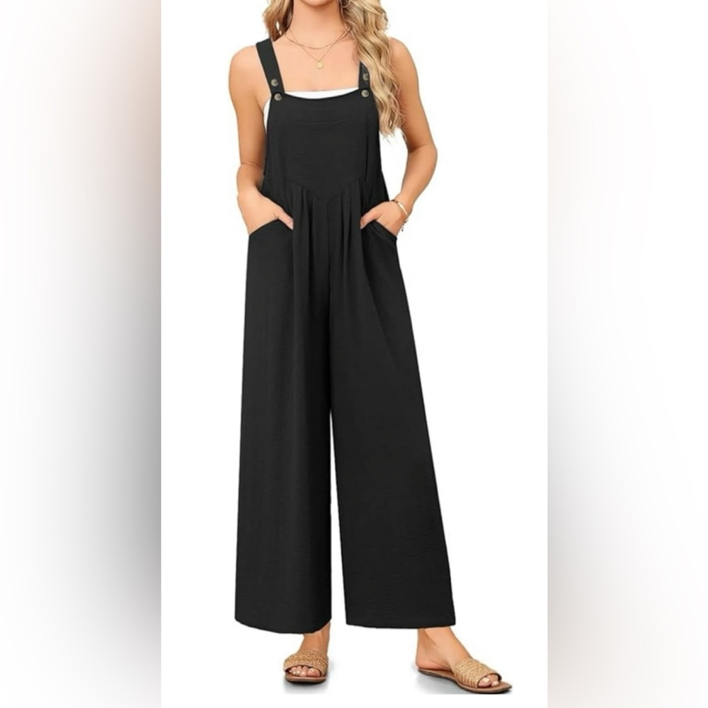 Jumpsuit - Women’s Tan, Full Length, Wide Leg, Jumpsuit. Size 2X